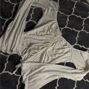 Urban Outfitters Cream Long Sleeve Top